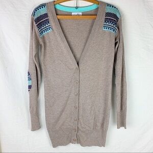 Shrinking Violet Gray Aztec Cardigan